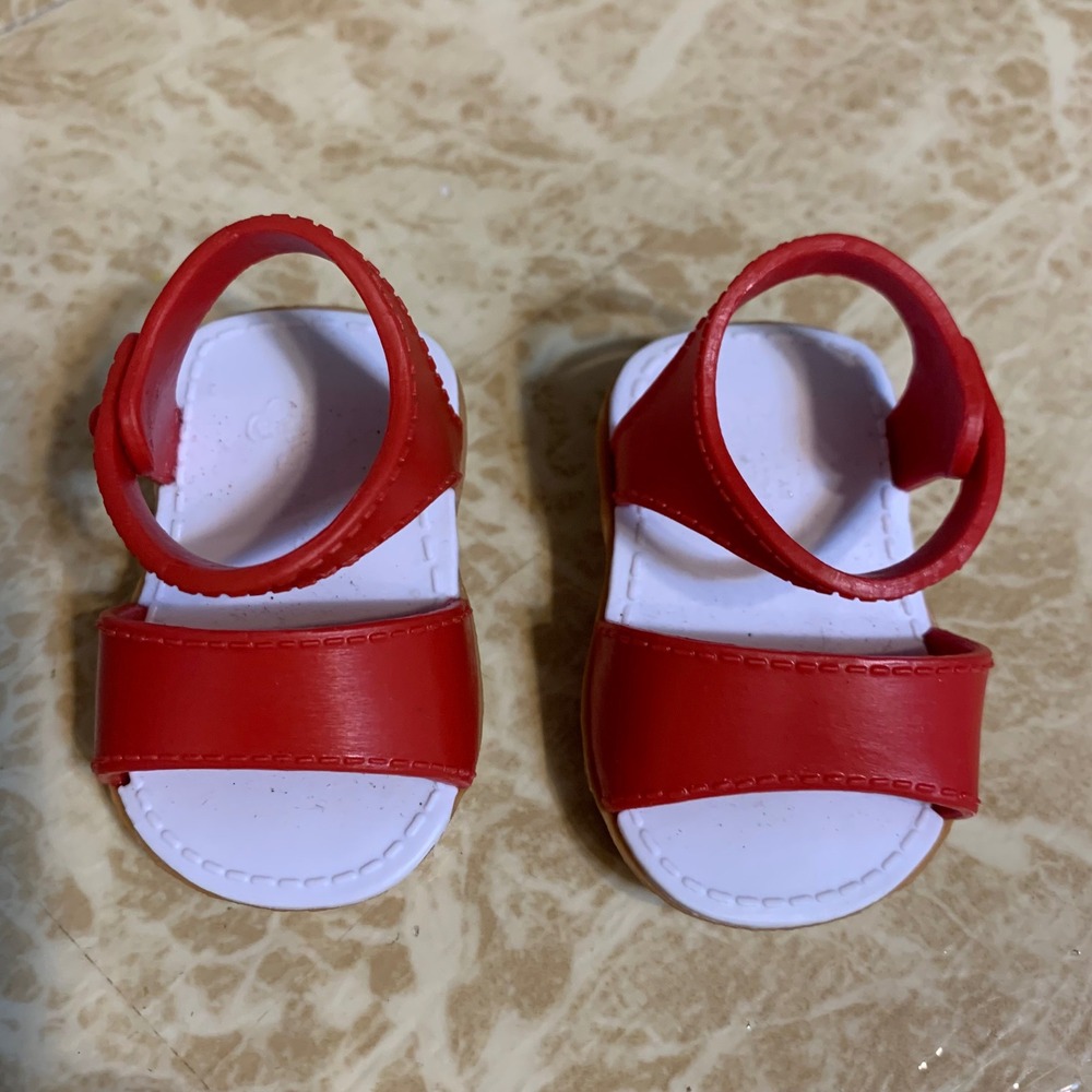 OG Doll Red Sandals 18 Inch Ankle Strap Miniature Shoes American Girl Play